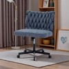 Dsvimoy Task and Office Chair Wide Seat Criss Cross Legged Desk Chair for Home Office Use, Blue, 26.8"*21.2"*10.8" - 2 of 4
