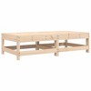 vidaXL Patio Footstools with Cushions 2pcs Solid Wood Pine - 3 of 4