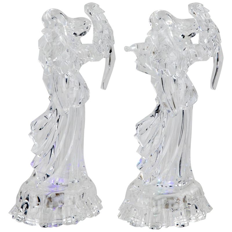Northlight LED Lighted Color Changing Angel Acrylic Christmas Decorations - 9" - Set of 2, 5 of 8
