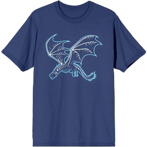Game of Thrones Dragon Art Women's Navy Blue Graphic Tee - 1 of 3