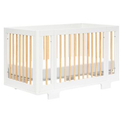 Yuzu White and Natural 8-in-1 Convertible Crib with All-Stages Conversion Kits