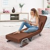 Tangkula Sofa Bed Folding Arm Chair Sleeper 5 Position Recliner Full Padded Lounger Couch - 2 of 4