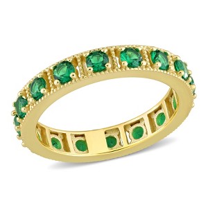 EVERLY JEWELRY |Sterling Silver 2.4 CT TGW Blue Cubic Zirconia Eternity Ring - 1 of 4