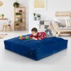 Safstar 57" x 57" Crash Pad Sensory Mat w/ Foam Blocks & Washable Velvet Cover Blue - 4 of 4