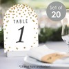 Big Dot of Happiness Gold Wedding - Wedding Receptions, Parties or Events Double-Sided 5 x 7 inches Cards - Table Numbers - 1-20 - 2 of 4