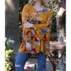 Women's Floral Layered Bell Sleeve Tunic - PLUS - ANGIE - 2 of 3