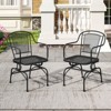 Tangkula Patio Rocking Chairs Set of 2 w/ Metal Mesh Backrest & Seat Armrests Gentle - 3 of 4