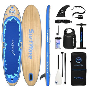 FIONECA 11' Inflatable Stand Up Paddle Board ¨C 34'' Wide, 6'' Thick, with Full Accessories Kit - 1 of 4
