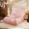 Fireside chair, Mid-Century Modern Armless floor sofa, soft memory sponge floor leisure chair, living room, bedroom and office bean bag chair - 2 of 4