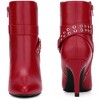 BLISSFUL STEP Pointed Toe with Buckle Dressy Stiletto Heel Ankle Boots for Women - 2 of 4