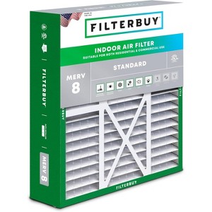 Filterbuy 16x20x5 Air Filter (1-Pack), Pleated MERV 8 Dust Defense HVAC AC Furnace Air Filters for Honeywell FC100A1003, Lennox X0592, & More - 1 of 4