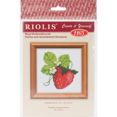 RIOLIS Counted Cross Stitch Kit 4"X4"-Garden Strawberry (14 Count)