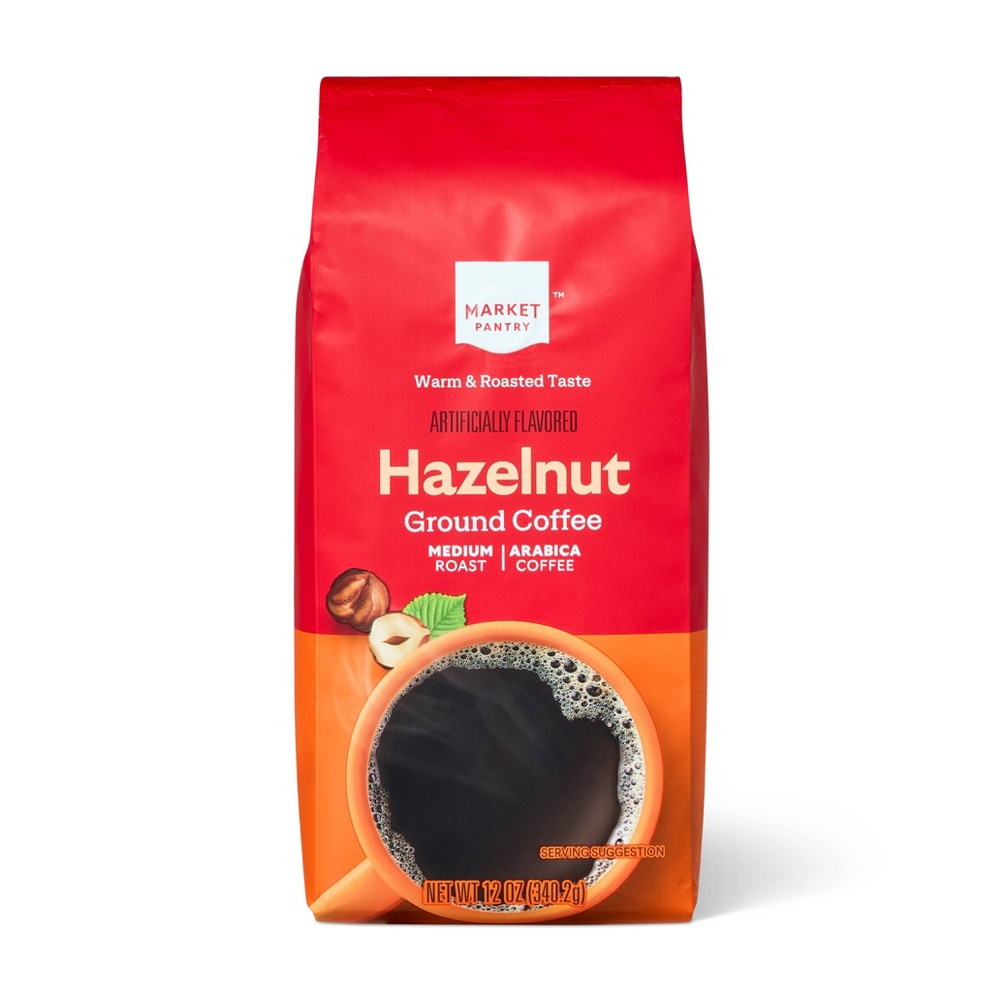 Photos - Coffee Hazelnut Flavored Medium Roast Ground  - 12oz - Market Pantry™