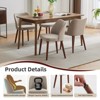 Jojoka Dining Chairs Set of 2 Upholstered Fabric Dining Chair with Wood Legs, Wing Backrest - 3 of 4