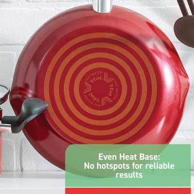 T-Fal 12pc Simply Cook Nonstick Cookware Set Red: Aluminum, Ergonomic Handles, Tempered Glass Lids, Oven-Safe to 350°F ‼️possibly missing items ‼️
