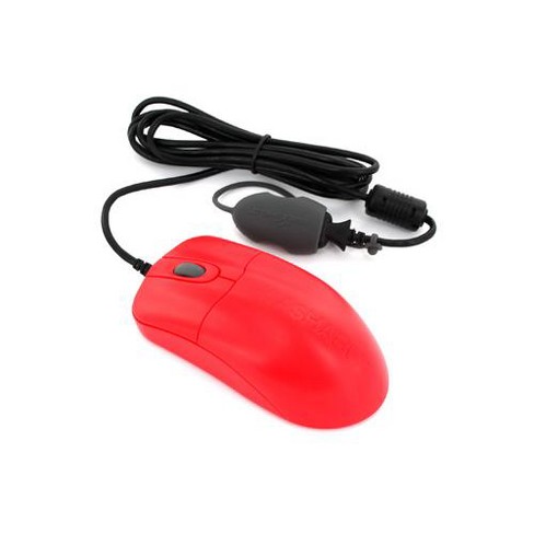 Seal Shield Silver Storm Wired Medical Mouse Red 100 Waterproof Dishwasher Safe 1000 Dpi Resolution Compatible With Hospital Disinfectants Target