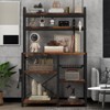 6-Tier Bakers Rack, Industrial Kitchen Microwave Stand with Shelves & Storage Basket, Coffee Bar Station for Dining Room Pantry & Living Room - 3 of 4