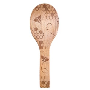 Talisman Designs Laser Etched Beechwood Rice Paddle, Honey Bee Collection - 1 of 2