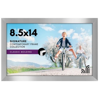 Americanflat 8.5x14 Picture Frame in Silver - Composite Wood with Shatter Resistant Glass
