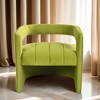 24.25'' Velvet Modern Accent Chair Fully Upholstered with Ribbed Detail and Luxury Design - 4 of 4