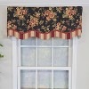 RLF Home 100% Cotton Lancaster Glory  Fully lined Windows Rod Pocket Valance 50" x 16"  Black - 2 of 4