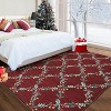 TackView Christmas Garland Print Rug, Non-Slip Hallway Rugs, Washable Low Pile Carpet Runner, Indoor Floor Mats for Laundry - 3 of 4