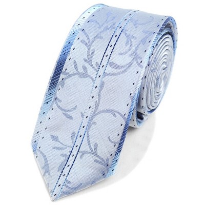 Men's Vine Pattern Microfiber Poly Woven 2.25" w x 58" H Slim Panel Neck Tie