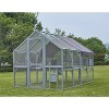 Amber Sports Outdoor Cat House Cat Enclosures 110" Large Kitten Playpen with Platforms,Upgrade Waterproof Cover-Grey - 2 of 4