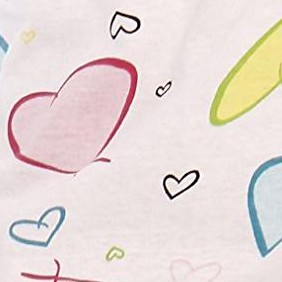 floating hearts white