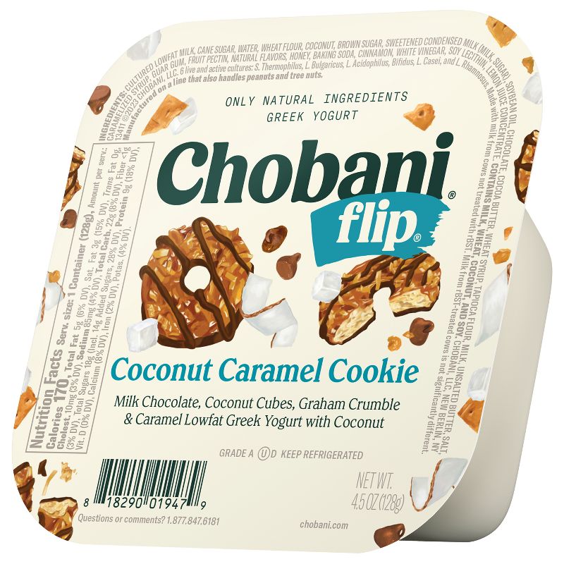 Chobani Flip Coconut Caramel Cookie Greek Yogurt - 4.5oz, 4 of 8