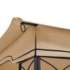 10x12 Ft Outdoor Patio Gazebo Replacement Canopy,Double Tiered Gazebo Tent Roof Top Cover Only(Frame Not Include)-Tan - 4 of 4