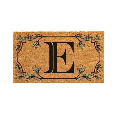 28" x 16" Monogram Coir Mat, Letter  "E"