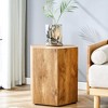 CAVINAS MDF Hexagon Coffee Table for Living Room,Bedroom,Modern Center Table with Texture Pattern - 2 of 4