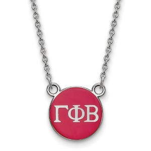 Black Bow Jewelry Sterling Silver Gamma Phi Beta Greek Life Necklace 18 Inch - 1 of 4