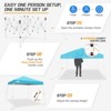 EAGLE PEAK Slant Leg Pop-up Canopy Tent Easy One Person Setup Instant Outdoor Beach Canopy Folding Portable Sports Shelter - 4 of 4