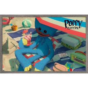 Trends International Poppy Playtime: Chapter 4 - Beach Huggy Wuggy Framed Wall Poster Prints - 1 of 4
