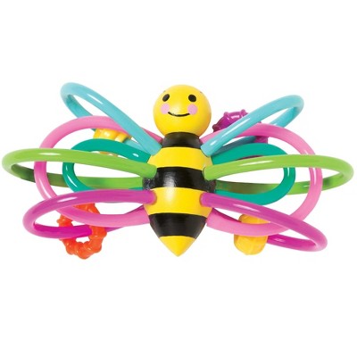 Image of Manhattan Toy Winkel Bee Rattle and Sensory Teether Baby Toy