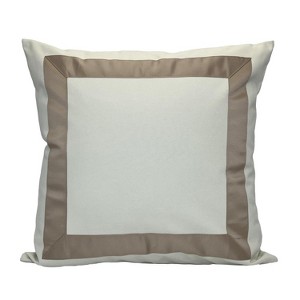 Versailles Valentina Ultra Soft Plush Decorative Throw Cushion Taupe - 1 of 4