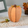 Northlight Autumn Harvest Tall Textured Thanksgiving Pumpkin - 10.5" - Orange - 2 of 4
