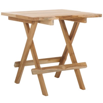 Natural Teak Wood Square Folding Patio Table