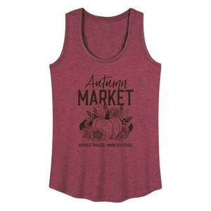 Women's - Instant Message - Autumn Market Harvest Produce Graphic Racerback Tank - 1 of 4