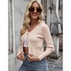 Womens Tie Front Sweater Cardigan Long Sleeve Rib Knit Shrug for Dress Sweaters Crop Tops Womens Soft Cardigan - 3 of 4