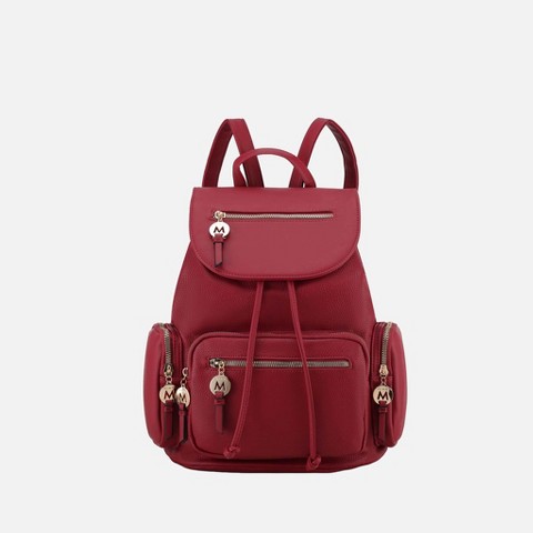 MKF Collection Ivanna Vegan Leather Women’s Oversize Backpack by Mia K - Red