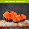 Briarwood Lane Fall Multipack S-M-L Orange and Black Pumpkin Honeycomb Paper Decor (3-pack) 9.5x9.5 Bundle Party Centerpiece Decoration - 4 of 4