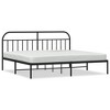 vidaXL Metal Bed Frame with Headboard Black 76 in.x79.9 in. King - 2 of 4