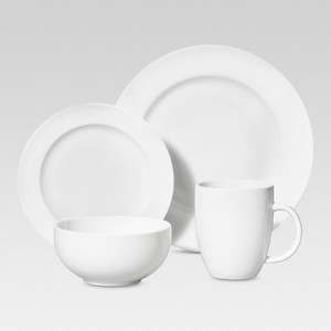 16pc Porcelain Dinnerware Set White - Threshold