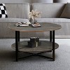HDZNVF Round Coffee Table With 2-Tier Storage - 3 of 4