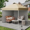 10 x 10 Pop Up Canopy, All Season Instant Canopy with 2 Sidewalls and Vented Roof, Portable Party Tent with Wheeled Carry Bag - 2 of 4