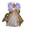Kurt Adler 12" CUL Ivory and Gold Fiber Optic LED Angel Treetop - 3 of 4