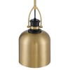 Possini Euro Design Lenoir 7 1/2" Modern Pendant Ceiling Light Fixture Dining Room Over Table Kitchen Island Foyer Hanging Black Brushed Gold Mini - 3 of 4